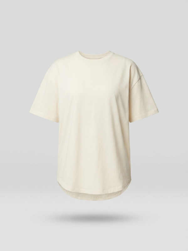 T-shirt oversize con orlo arrotondato