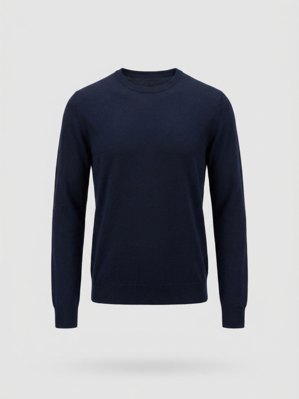 Maglione girocollo in lana merino