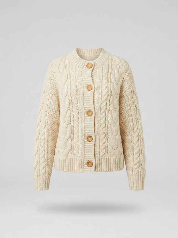 Cardigan in maglia inglese