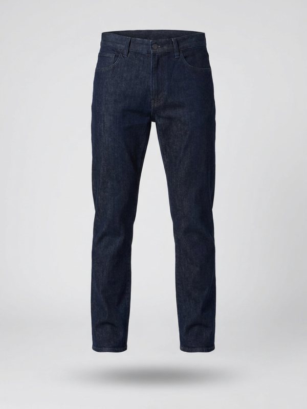 Jeans regular in denim rigido